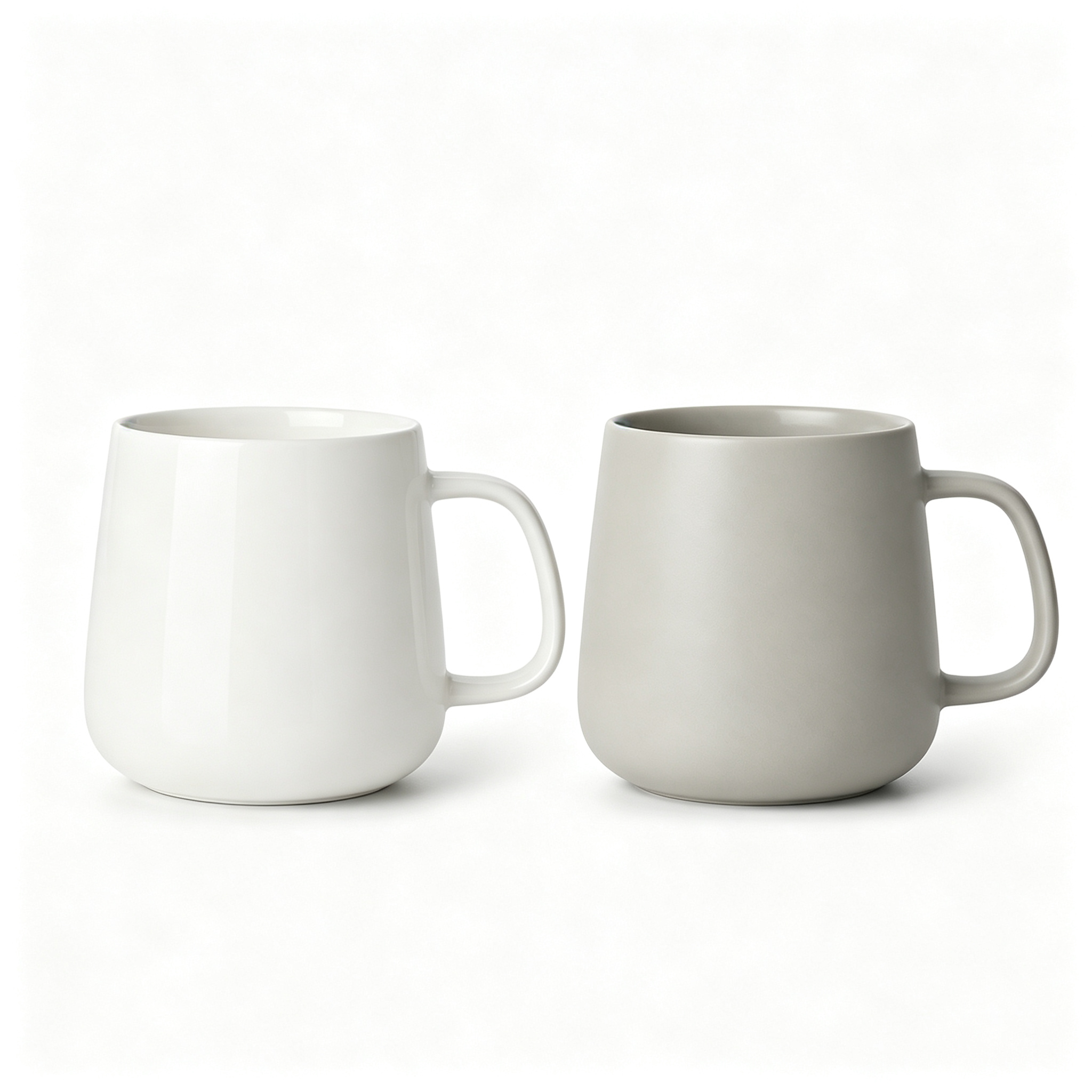 Moderne einfarbige Keramiktasse, schlichter großer Henkel Kaffee-Tee-Tasse, individuelles Logo für Zuhause und Büro