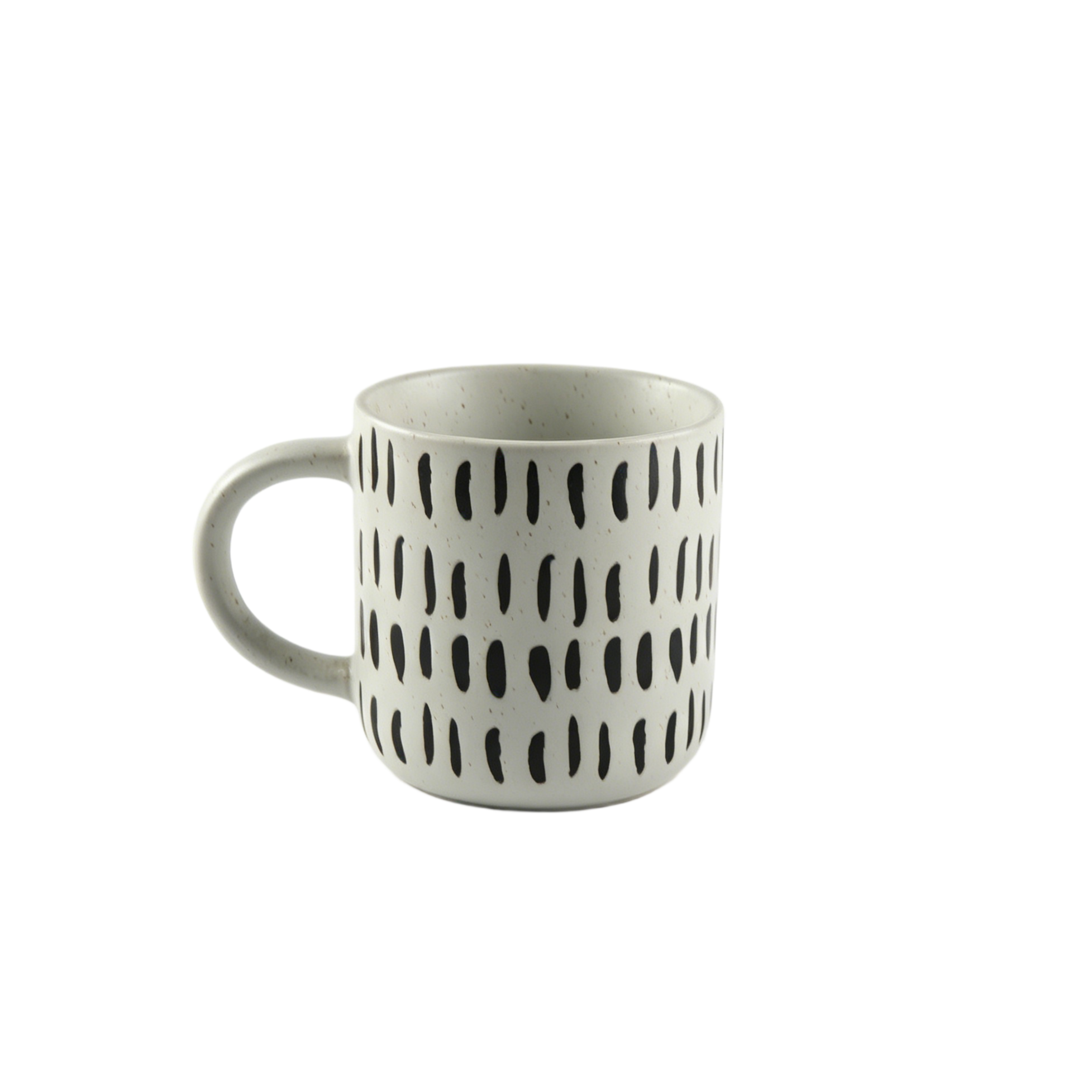 Minimalist Black & White Hand-Painted Ceramic Mug
