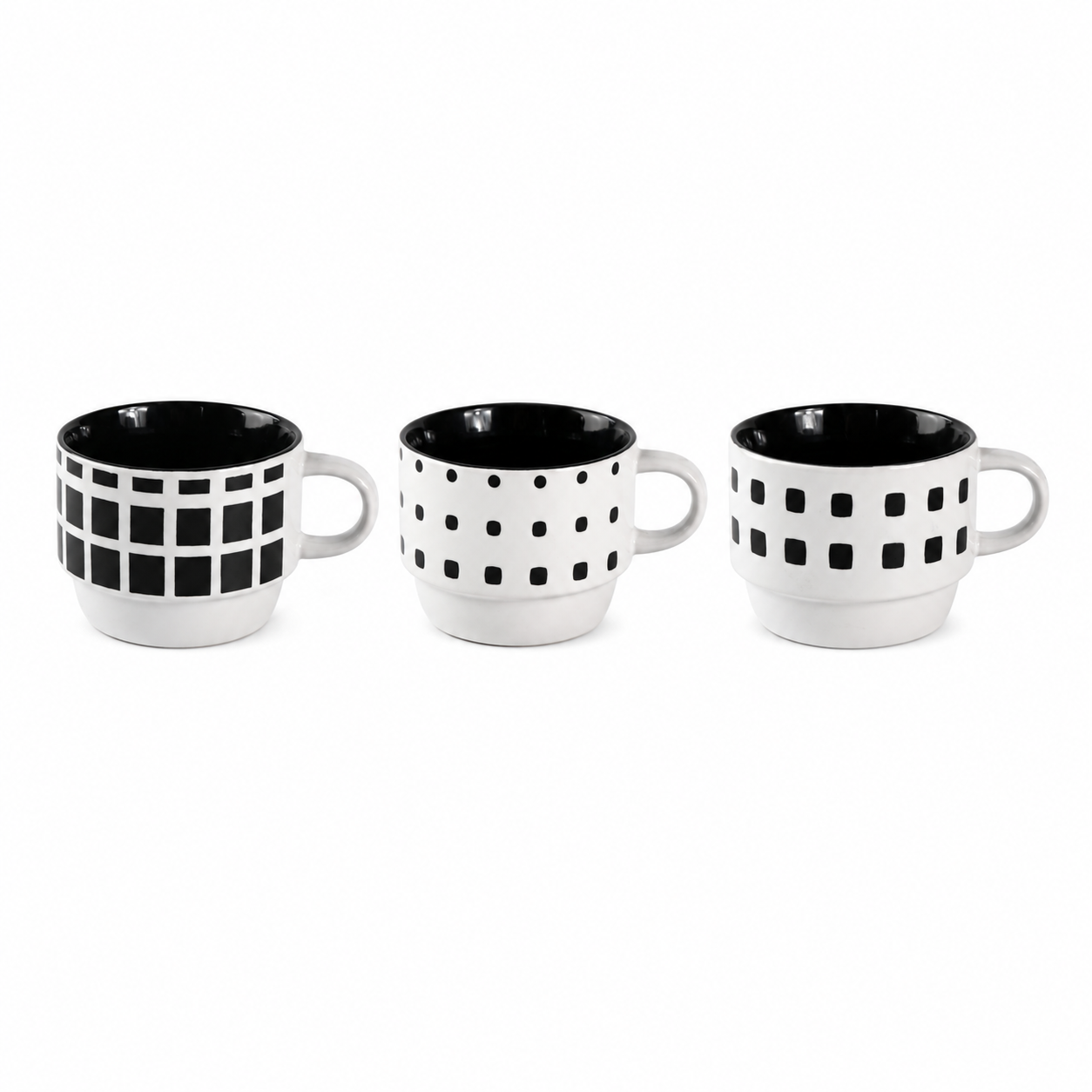 Contemporary Monochrome Ceramic Tea & Coffee Mug