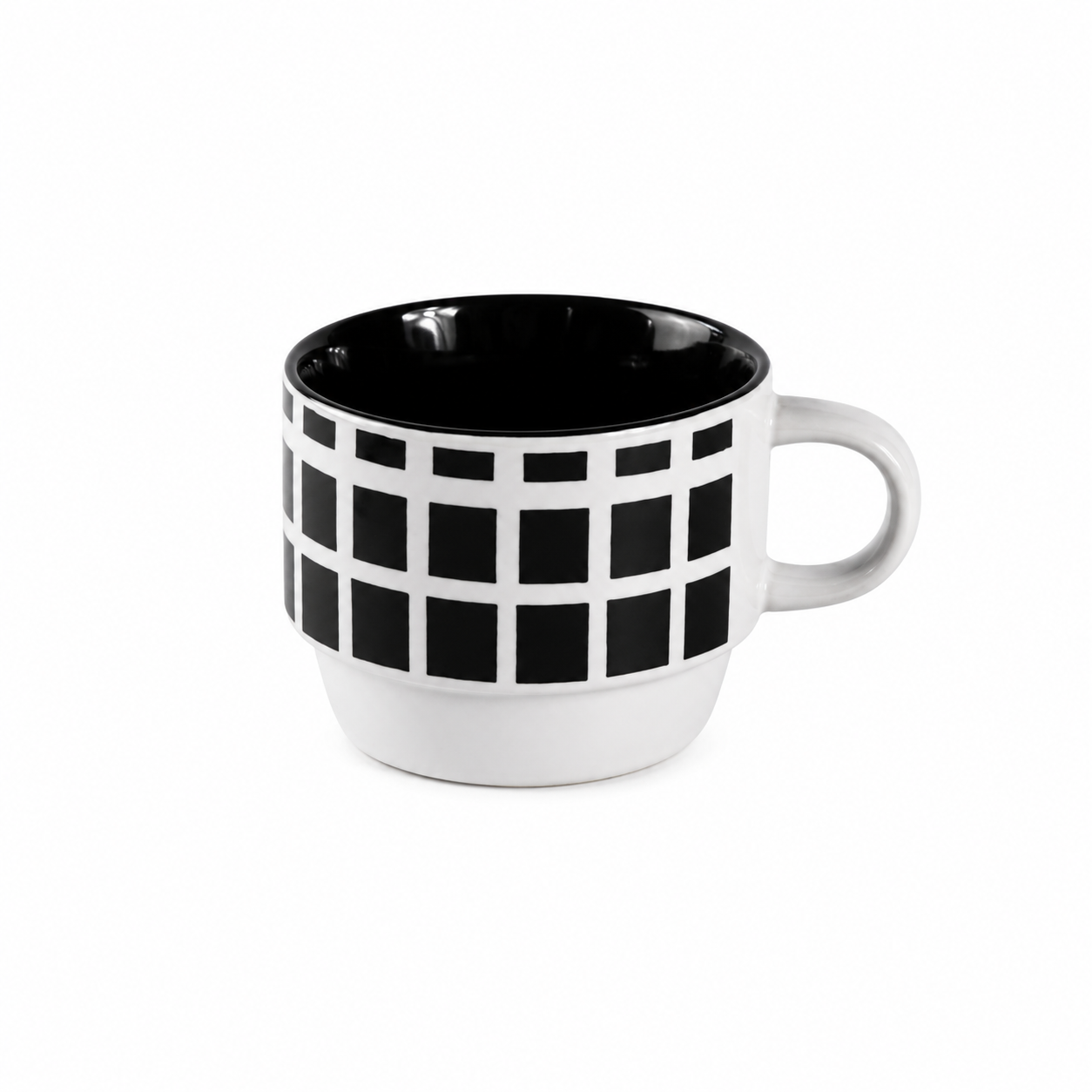 Taza de Cerámica Monocromática Contemporánea para Té y Café