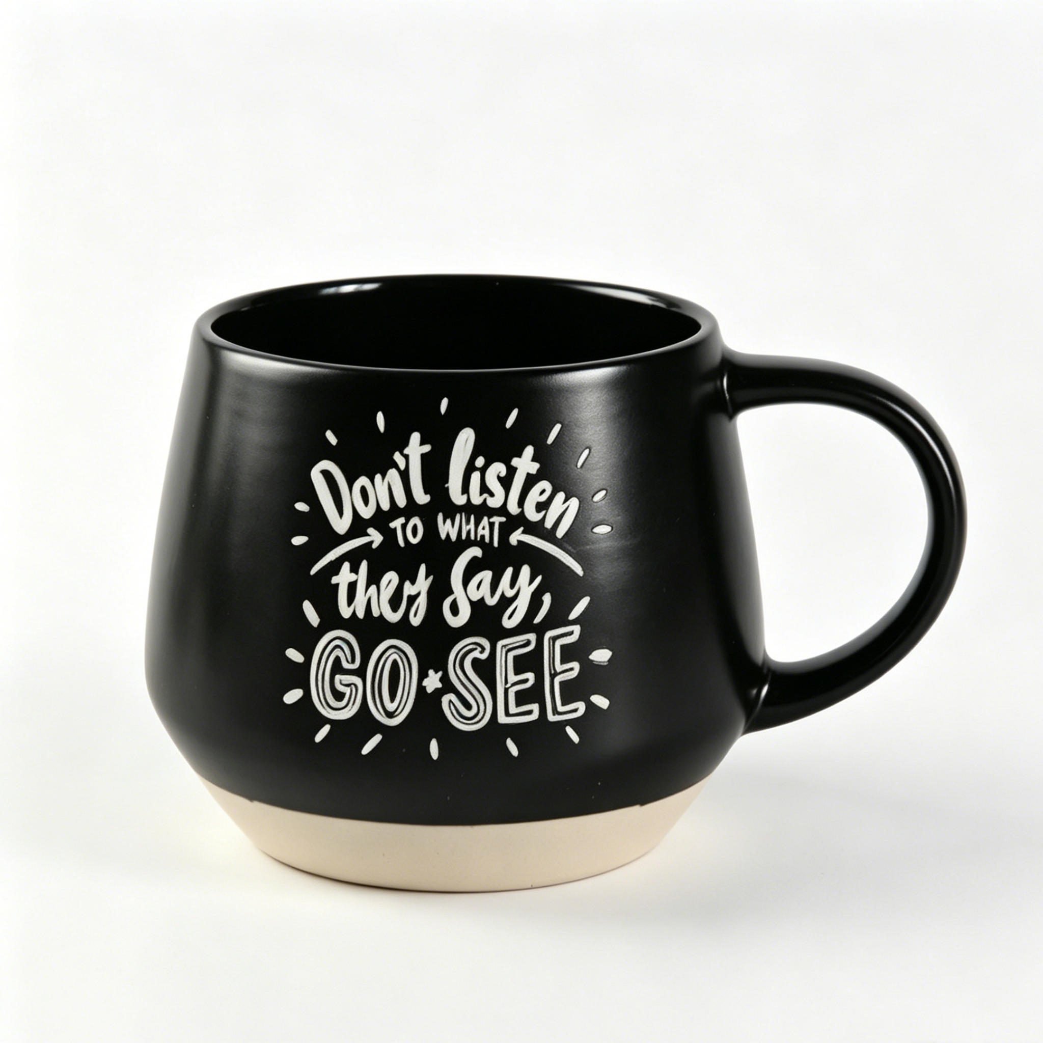 Big Capacity Mug With Inspirational Phrase