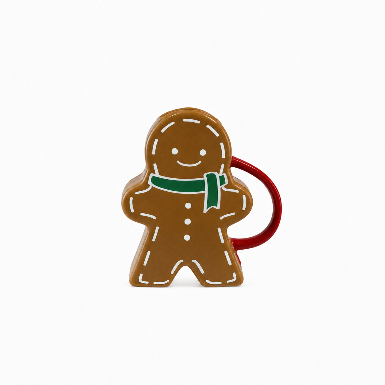 Niedliche Lebkuchenmann-Keramiktasse – originelle Weihnachts-Kaffeetasse als Feiertagsgeschenk