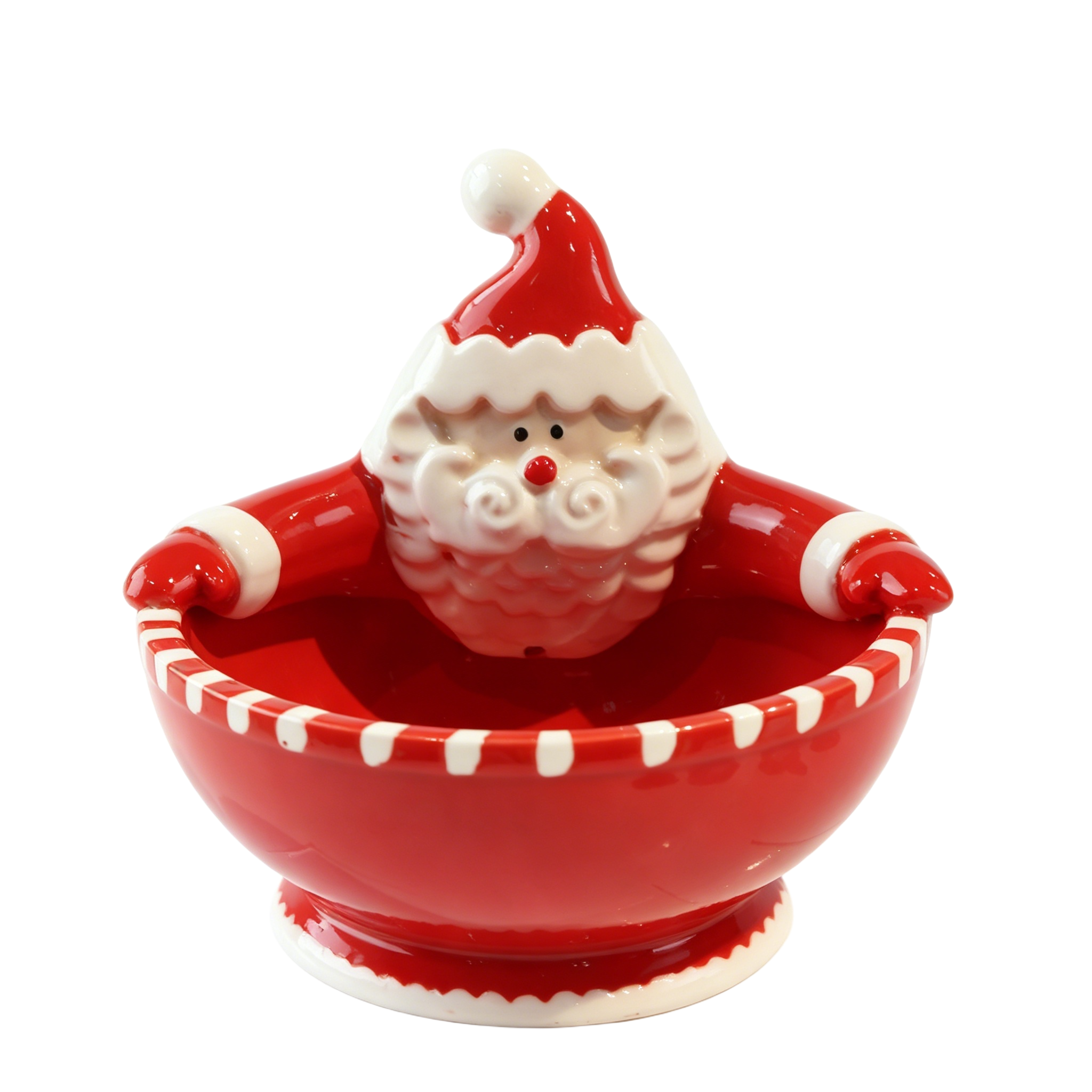 Niedliche Weihnachtsmann-Keramikschale – festliche Weihnachts-Süßigkeitenschale als Feiertagsgeschirr