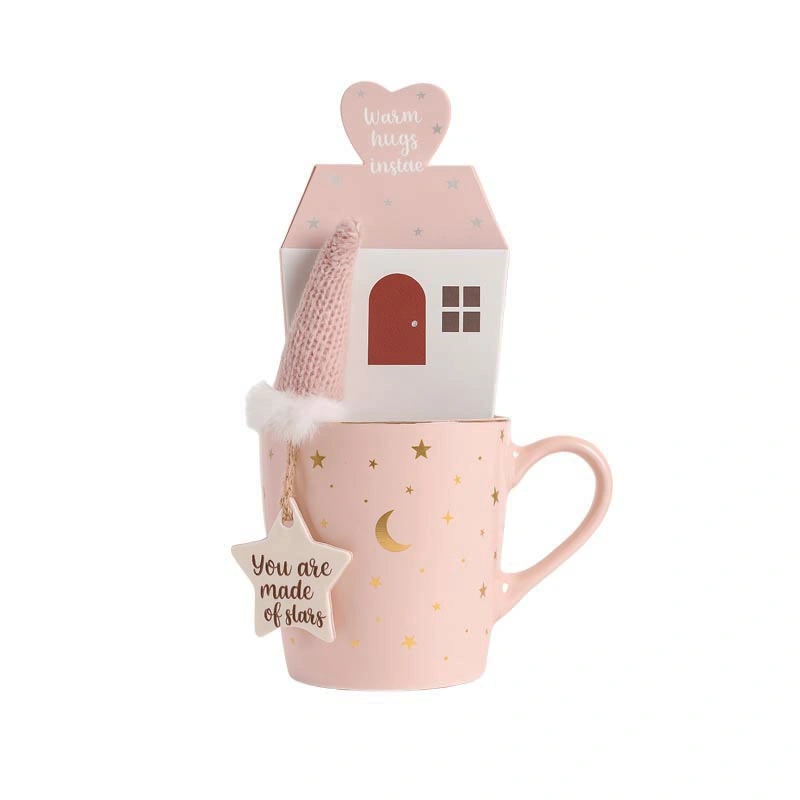 Pink Celestial Ceramic Cup with Gift Box