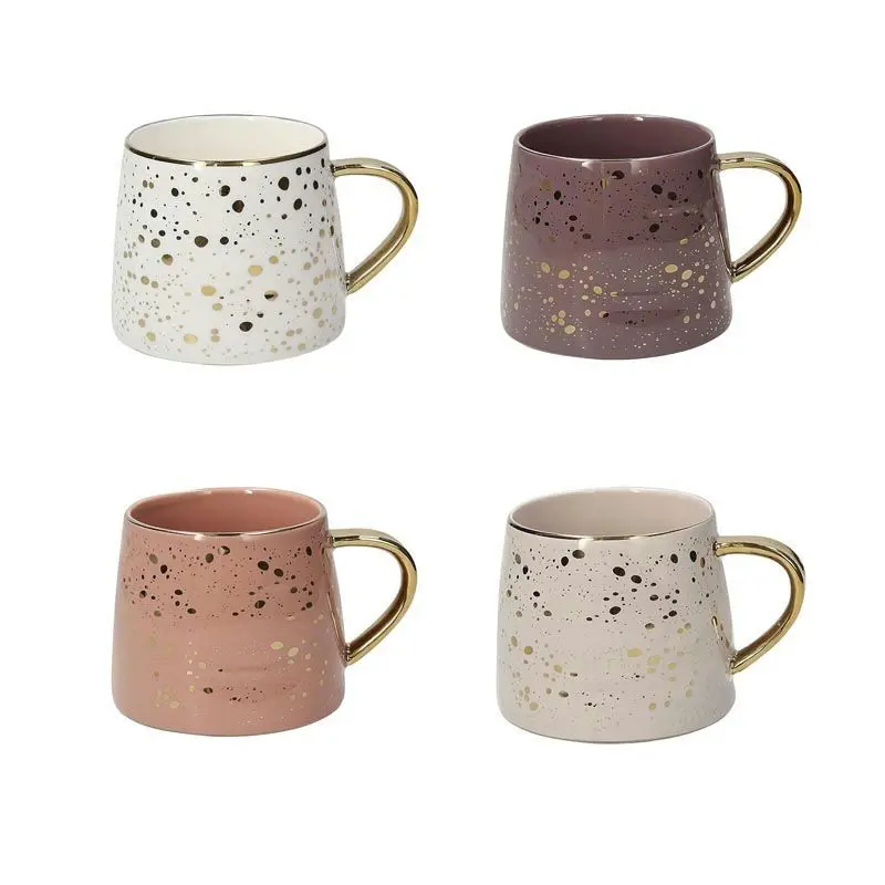 Gold foil ceramic mug