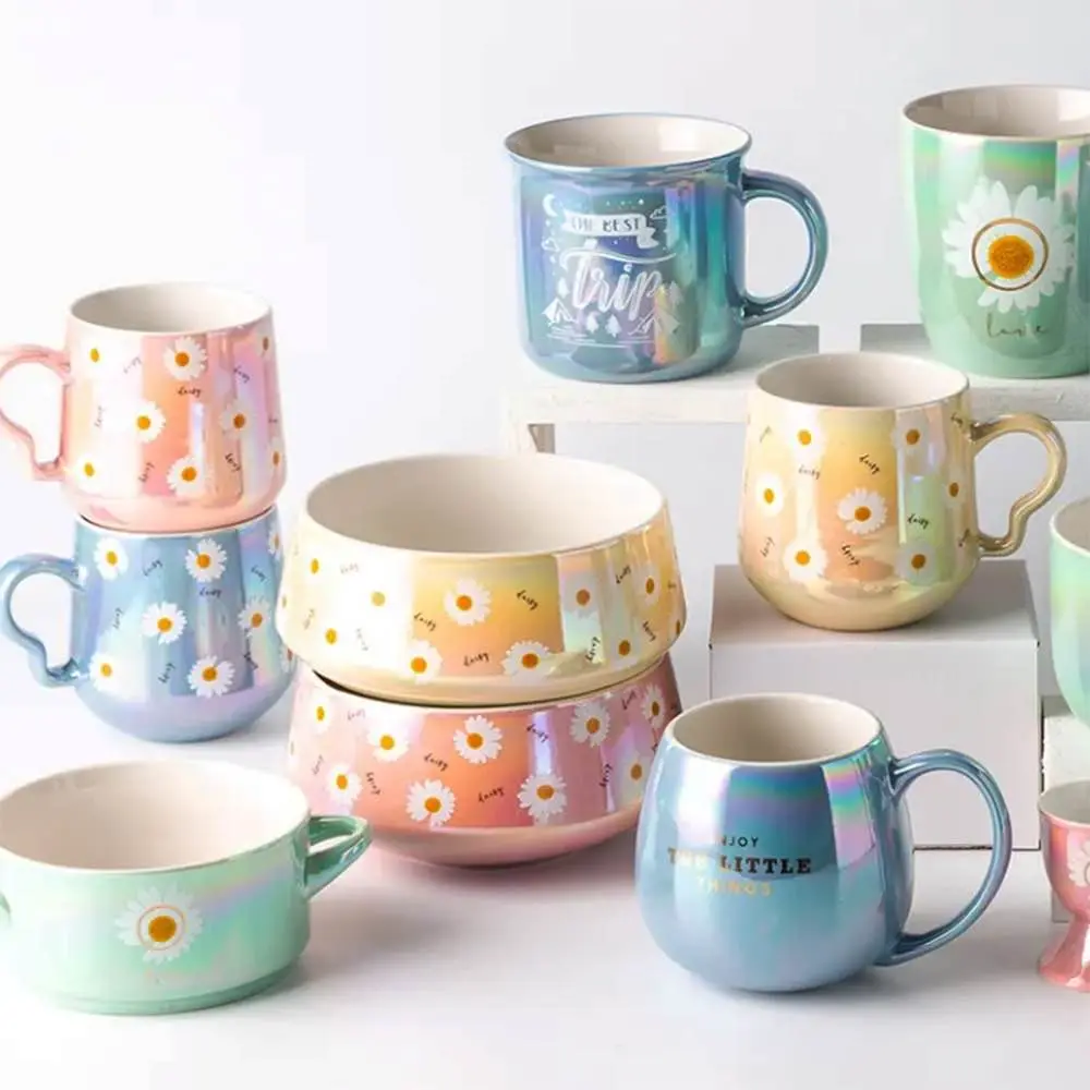 Glossy Colorful Ceramic mug and bowl