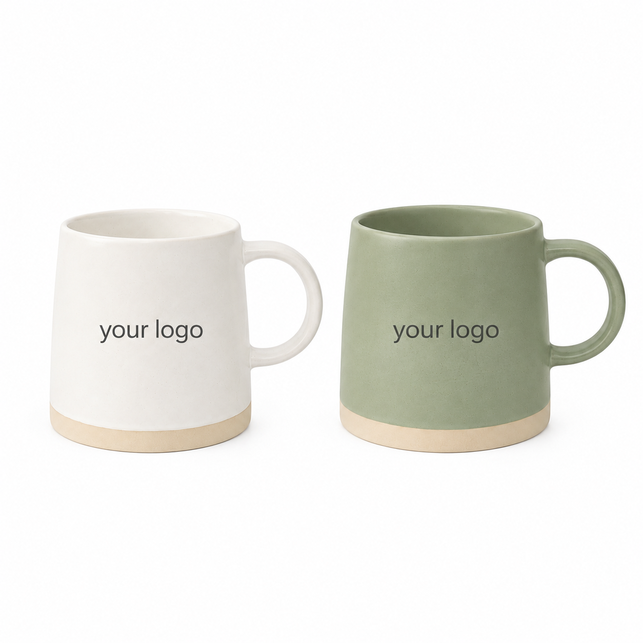 Individuelle matte Keramiktasse mit natürlichem Boden | OEM-Logo-Kaffeetasse