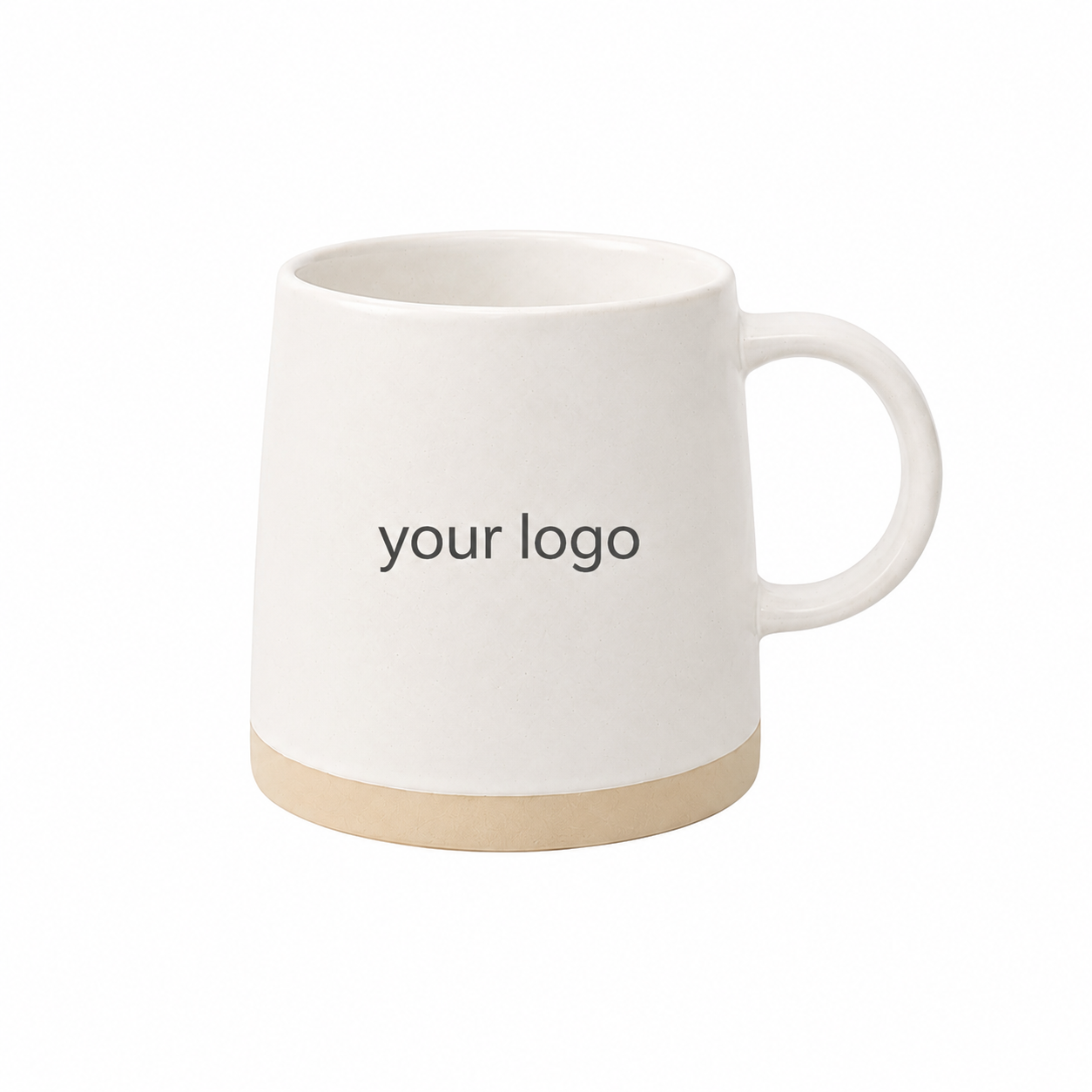 Individuelle matte Keramiktasse mit natürlichem Boden | OEM-Logo-Kaffeetasse