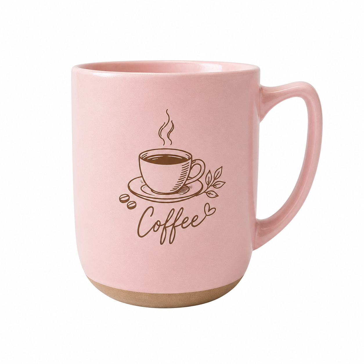 Kaffee-Grafikdruck-Keramiktasse Großhandel OEM ODM individueller matter Tonboden Steingut Alltags-Kaffeetasse