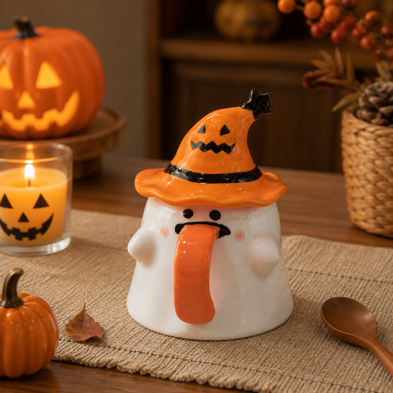 Kawaii Halloween Ghost Cup