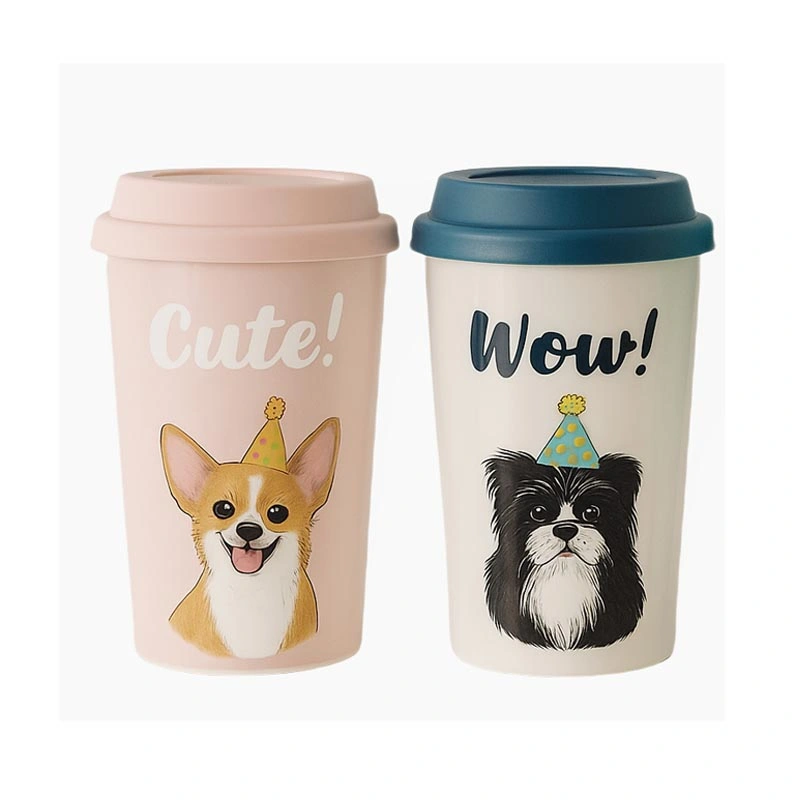 Personalised dog Travel Mug Ceramic coffee cup