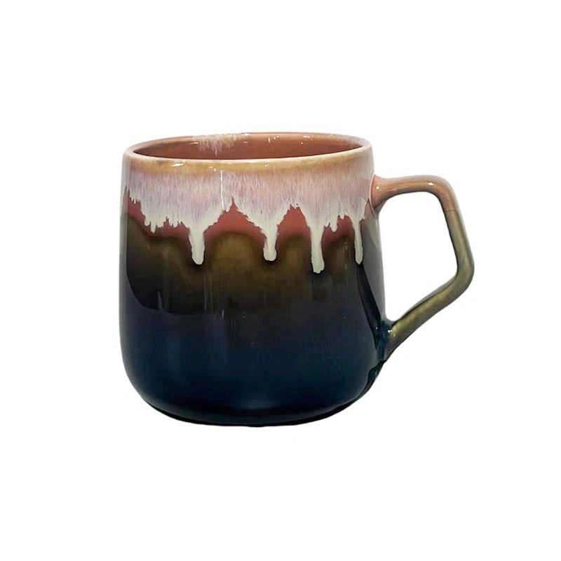 Taza de Gres Estilo Artesanal con Esmalte Reactivo de 14 oz