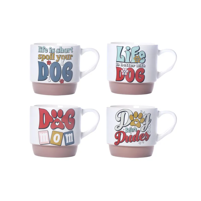 Retro Dog Mom Stoneware Mug with Gift Appeal