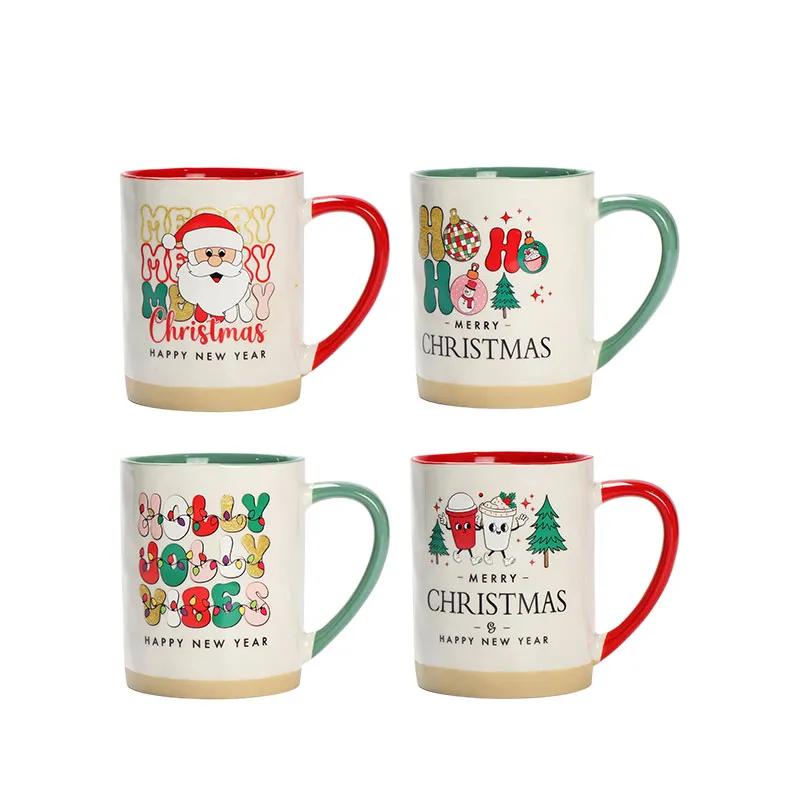 Santa & Friends Christmas Mug Set 4 Festive Characters
