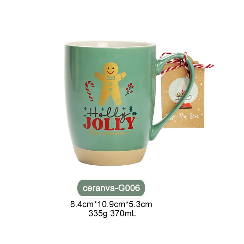 16oz klassisches Weihnachtsfiguren-Keramik-Tassenset