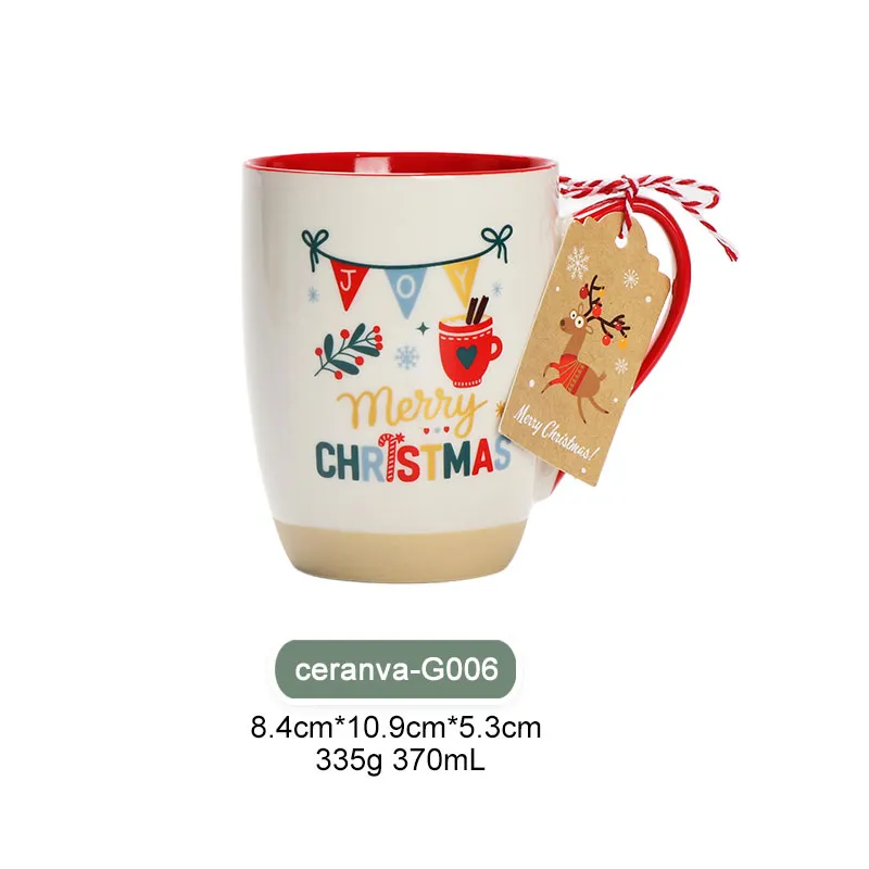 16oz klassisches Weihnachtsfiguren-Keramik-Tassenset