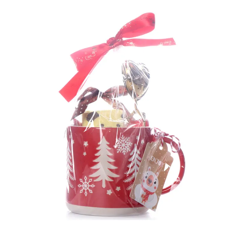 Set de Tazas Minimalistas de Árbol Navideño