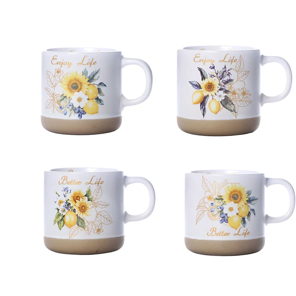 Sunflower & Lemon Ceramic Mug