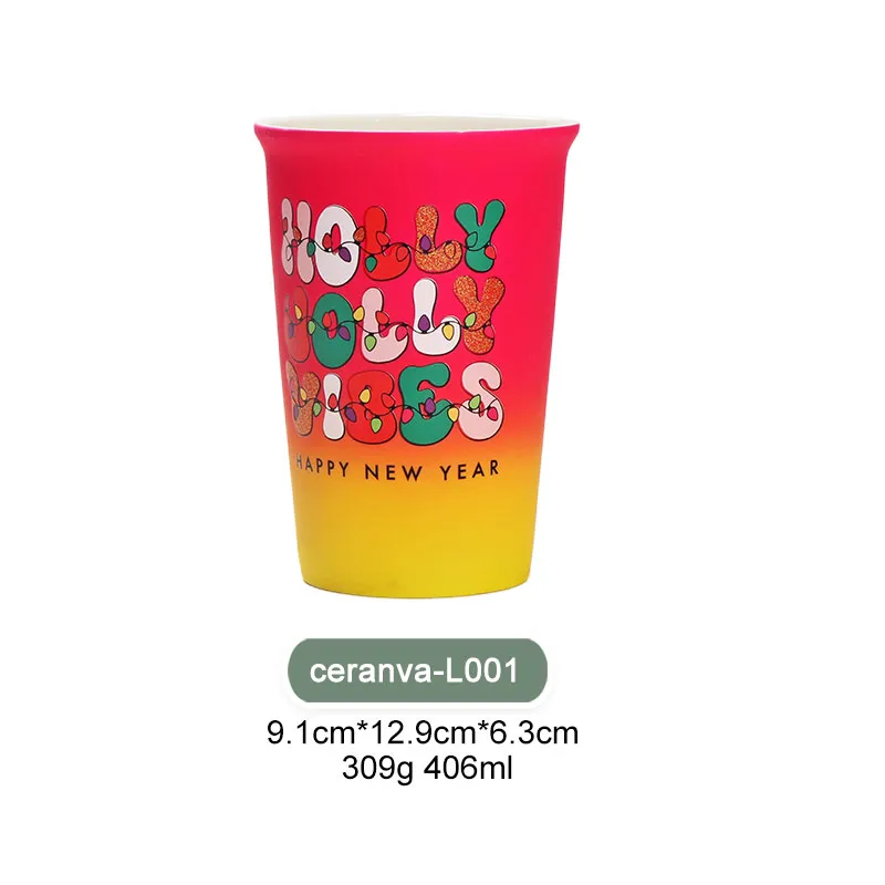 Tazas de Cerámica en Degradado de Color, Taza de Café de Viaje