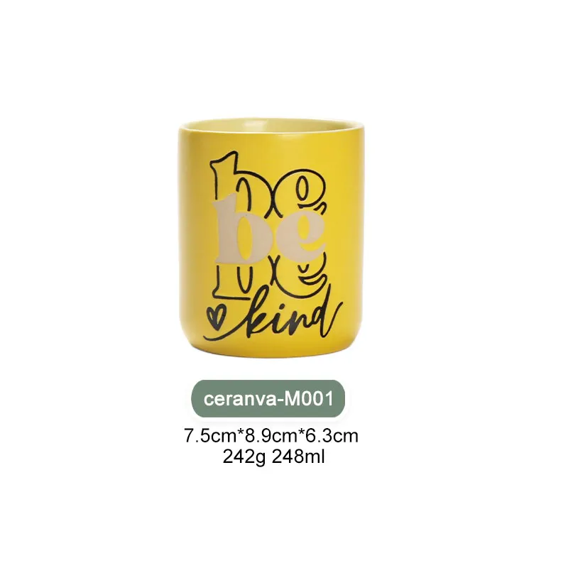 Bee Kind Tassenset – positive Sprüche mit Bienenmotiven