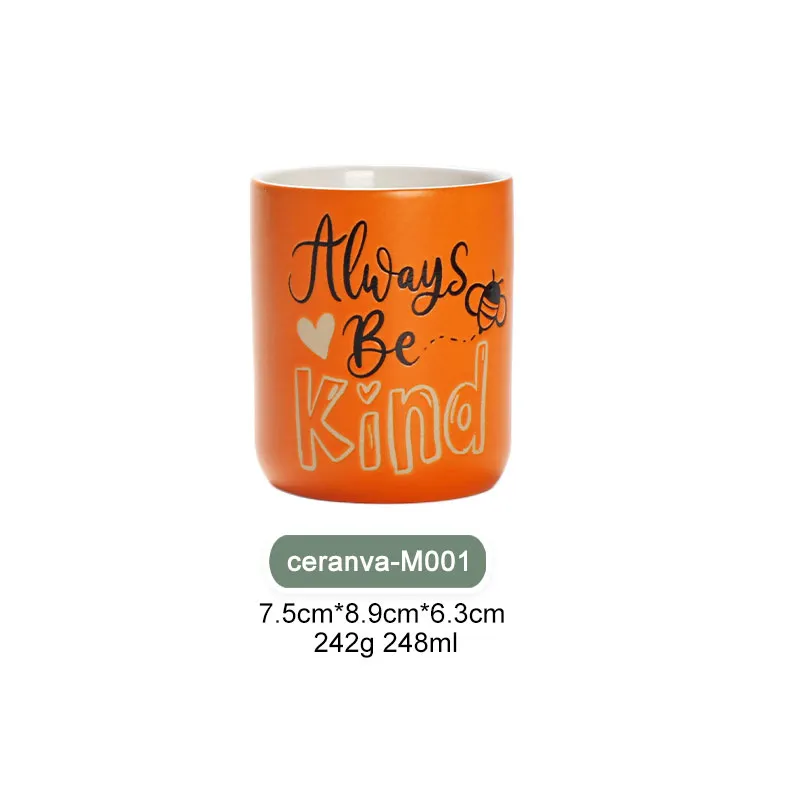Bee Kind Tassenset – positive Sprüche mit Bienenmotiven