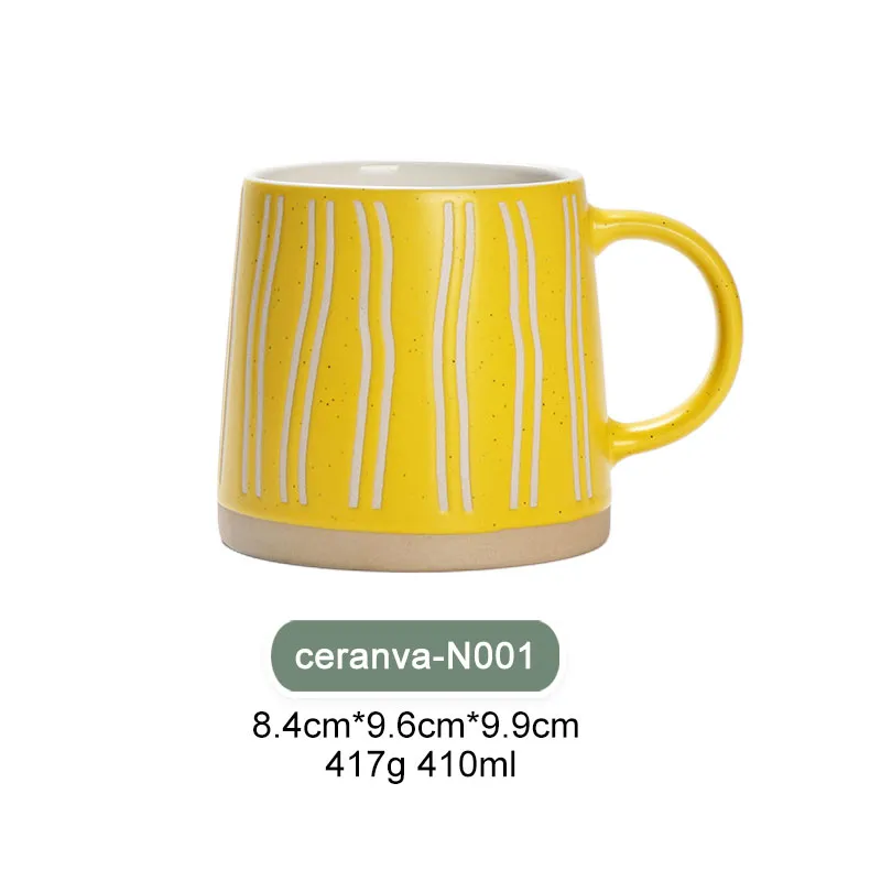 Taza de Cerámica Retro Vintage con Diseño Cítrico