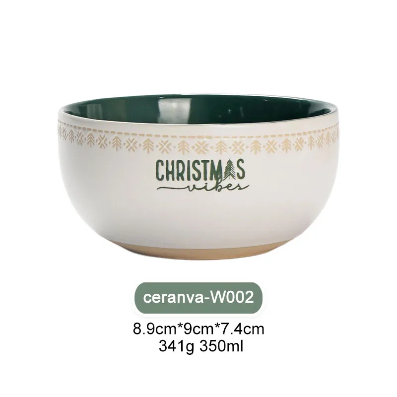Set de bols en grès céramique de fêtes (lot de 4)