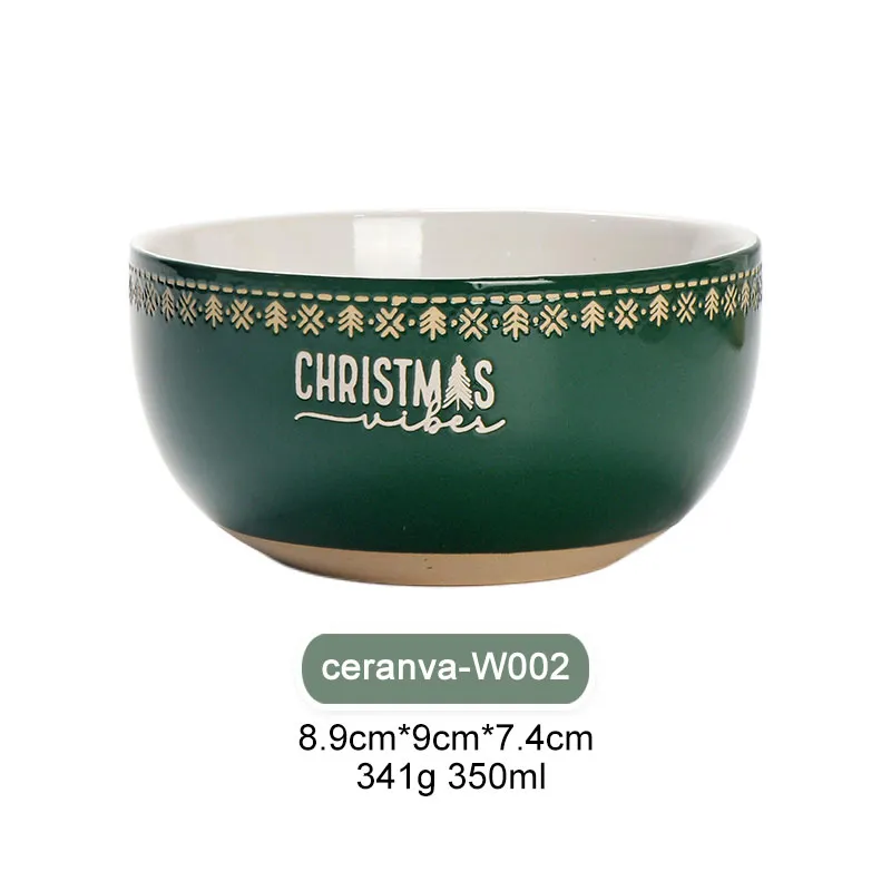 Set de bols en grès céramique de fêtes (lot de 4)